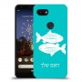 דגים כיסוי מגן קשיח בעיצוב אישי עם השם שלך ל Google Pixel 3a יחידה אחת סקרין מובייל