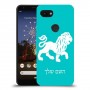 אריה כיסוי מגן קשיח בעיצוב אישי עם השם שלך ל Google Pixel 3a יחידה אחת סקרין מובייל