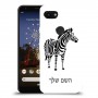 זברה כיסוי מגן קשיח בעיצוב אישי עם השם שלך ל Google Pixel 3a יחידה אחת סקרין מובייל