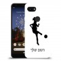 כדורגל - אישה כיסוי מגן קשיח בעיצוב אישי עם השם שלך ל Google Pixel 3a יחידה אחת סקרין מובייל