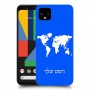 מפת העולם כיסוי מגן קשיח בעיצוב אישי עם השם שלך ל Google Pixel 4 XL יחידה אחת סקרין מובייל