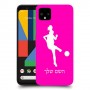 כדורגל - אישה כיסוי מגן קשיח בעיצוב אישי עם השם שלך ל Google Pixel 4 XL יחידה אחת סקרין מובייל