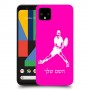 שחקן טניס כיסוי מגן קשיח בעיצוב אישי עם השם שלך ל Google Pixel 4 XL יחידה אחת סקרין מובייל