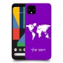 מפת העולם כיסוי מגן קשיח בעיצוב אישי עם השם שלך ל Google Pixel 4 XL יחידה אחת סקרין מובייל
