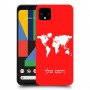 מפת העולם כיסוי מגן קשיח בעיצוב אישי עם השם שלך ל Google Pixel 4 XL יחידה אחת סקרין מובייל