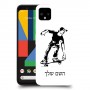ילד סקייטבורד כיסוי מגן קשיח בעיצוב אישי עם השם שלך ל Google Pixel 4 XL יחידה אחת סקרין מובייל