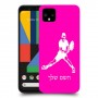 שחקן טניס כיסוי מגן קשיח בעיצוב אישי עם השם שלך ל Google Pixel 4 יחידה אחת סקרין מובייל