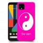 סמל יינג יאנג - סין כיסוי מגן קשיח בעיצוב אישי עם השם שלך ל Google Pixel 4 יחידה אחת סקרין מובייל