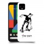 ילד סקייטבורד כיסוי מגן קשיח בעיצוב אישי עם השם שלך ל Google Pixel 4 יחידה אחת סקרין מובייל