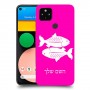 דגים כיסוי מגן קשיח בעיצוב אישי עם השם שלך ל Google Pixel 4a יחידה אחת סקרין מובייל