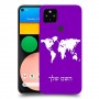 מפת העולם כיסוי מגן קשיח בעיצוב אישי עם השם שלך ל Google Pixel 4a יחידה אחת סקרין מובייל