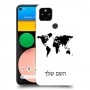 מפת העולם כיסוי מגן קשיח בעיצוב אישי עם השם שלך ל Google Pixel 4a יחידה אחת סקרין מובייל