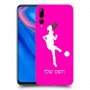 כדורגל - אישה כיסוי מגן קשיח בעיצוב אישי עם השם שלך ל Huawei Y9 Prime (2019) יחידה אחת סקרין מובייל