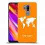 מפת העולם כיסוי מגן קשיח בעיצוב אישי עם השם שלך ל LG G7 ThinQ יחידה אחת סקרין מובייל
