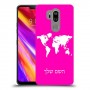 מפת העולם כיסוי מגן קשיח בעיצוב אישי עם השם שלך ל LG G7 ThinQ יחידה אחת סקרין מובייל