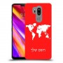 מפת העולם כיסוי מגן קשיח בעיצוב אישי עם השם שלך ל LG G7 ThinQ יחידה אחת סקרין מובייל