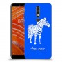 זברה כיסוי מגן קשיח בעיצוב אישי עם השם שלך ל Nokia 3.1 Plus יחידה אחת סקרין מובייל