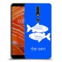 דגים כיסוי מגן קשיח בעיצוב אישי עם השם שלך ל Nokia 3.1 Plus יחידה אחת סקרין מובייל