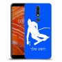 סקִי כיסוי מגן קשיח בעיצוב אישי עם השם שלך ל Nokia 3.1 Plus יחידה אחת סקרין מובייל