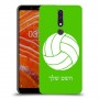 כדורעף - כדור כיסוי מגן קשיח בעיצוב אישי עם השם שלך ל Nokia 3.1 Plus יחידה אחת סקרין מובייל