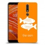דגים כיסוי מגן קשיח בעיצוב אישי עם השם שלך ל Nokia 3.1 Plus יחידה אחת סקרין מובייל