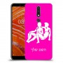 תאומים כיסוי מגן קשיח בעיצוב אישי עם השם שלך ל Nokia 3.1 Plus יחידה אחת סקרין מובייל