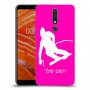 סקִי כיסוי מגן קשיח בעיצוב אישי עם השם שלך ל Nokia 3.1 Plus יחידה אחת סקרין מובייל