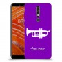 חצוצרה כיסוי מגן קשיח בעיצוב אישי עם השם שלך ל Nokia 3.1 Plus יחידה אחת סקרין מובייל