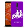 תאומים כיסוי מגן קשיח בעיצוב אישי עם השם שלך ל Nokia 3.1 Plus יחידה אחת סקרין מובייל