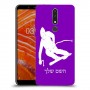 סקִי כיסוי מגן קשיח בעיצוב אישי עם השם שלך ל Nokia 3.1 Plus יחידה אחת סקרין מובייל