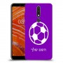 כדורגל - כדור כיסוי מגן קשיח בעיצוב אישי עם השם שלך ל Nokia 3.1 Plus יחידה אחת סקרין מובייל