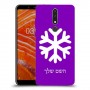 שלג כיסוי מגן קשיח בעיצוב אישי עם השם שלך ל Nokia 3.1 Plus יחידה אחת סקרין מובייל