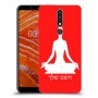 יוגה כיסוי מגן קשיח בעיצוב אישי עם השם שלך ל Nokia 3.1 Plus יחידה אחת סקרין מובייל
