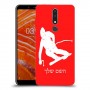 סקִי כיסוי מגן קשיח בעיצוב אישי עם השם שלך ל Nokia 3.1 Plus יחידה אחת סקרין מובייל