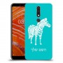 זברה כיסוי מגן קשיח בעיצוב אישי עם השם שלך ל Nokia 3.1 Plus יחידה אחת סקרין מובייל