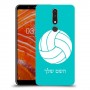 כדורעף - כדור כיסוי מגן קשיח בעיצוב אישי עם השם שלך ל Nokia 3.1 Plus יחידה אחת סקרין מובייל