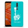 פסל החירות כיסוי מגן קשיח בעיצוב אישי עם השם שלך ל Nokia 3.1 Plus יחידה אחת סקרין מובייל