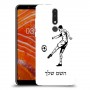 שחקן כדורגל כיסוי מגן קשיח בעיצוב אישי עם השם שלך ל Nokia 3.1 Plus יחידה אחת סקרין מובייל