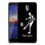 שחקן כדורגל כיסוי מגן קשיח בעיצוב אישי עם השם שלך ל Nokia 3.1 יחידה אחת סקרין מובייל