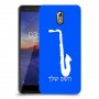 סקספון כיסוי מגן קשיח בעיצוב אישי עם השם שלך ל Nokia 3.1 יחידה אחת סקרין מובייל