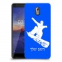 סנובורד כיסוי מגן קשיח בעיצוב אישי עם השם שלך ל Nokia 3.1 יחידה אחת סקרין מובייל