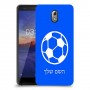 כדורגל - כדור כיסוי מגן קשיח בעיצוב אישי עם השם שלך ל Nokia 3.1 יחידה אחת סקרין מובייל
