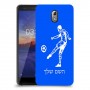 שחקן כדורגל כיסוי מגן קשיח בעיצוב אישי עם השם שלך ל Nokia 3.1 יחידה אחת סקרין מובייל