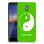 סמל יינג יאנג - סין כיסוי מגן קשיח בעיצוב אישי עם השם שלך ל Nokia 3.1 יחידה אחת סקרין מובייל