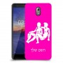 תאומים כיסוי מגן קשיח בעיצוב אישי עם השם שלך ל Nokia 3.1 יחידה אחת סקרין מובייל