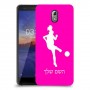 כדורגל - אישה כיסוי מגן קשיח בעיצוב אישי עם השם שלך ל Nokia 3.1 יחידה אחת סקרין מובייל