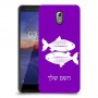 דגים כיסוי מגן קשיח בעיצוב אישי עם השם שלך ל Nokia 3.1 יחידה אחת סקרין מובייל
