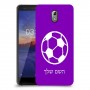 כדורגל - כדור כיסוי מגן קשיח בעיצוב אישי עם השם שלך ל Nokia 3.1 יחידה אחת סקרין מובייל