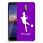 כדורגל - אישה כיסוי מגן קשיח בעיצוב אישי עם השם שלך ל Nokia 3.1 יחידה אחת סקרין מובייל