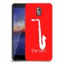 סקספון כיסוי מגן קשיח בעיצוב אישי עם השם שלך ל Nokia 3.1 יחידה אחת סקרין מובייל